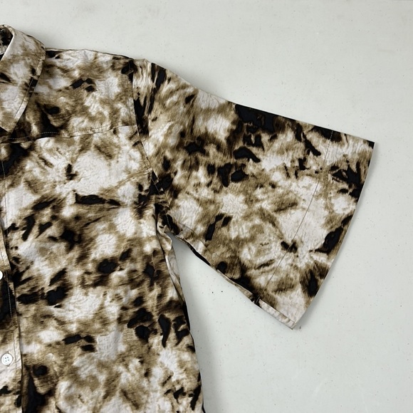 Samsoe Samsoe Demi short sleeved button up shirt dress in camo clay size Large - Picture 10 of 11